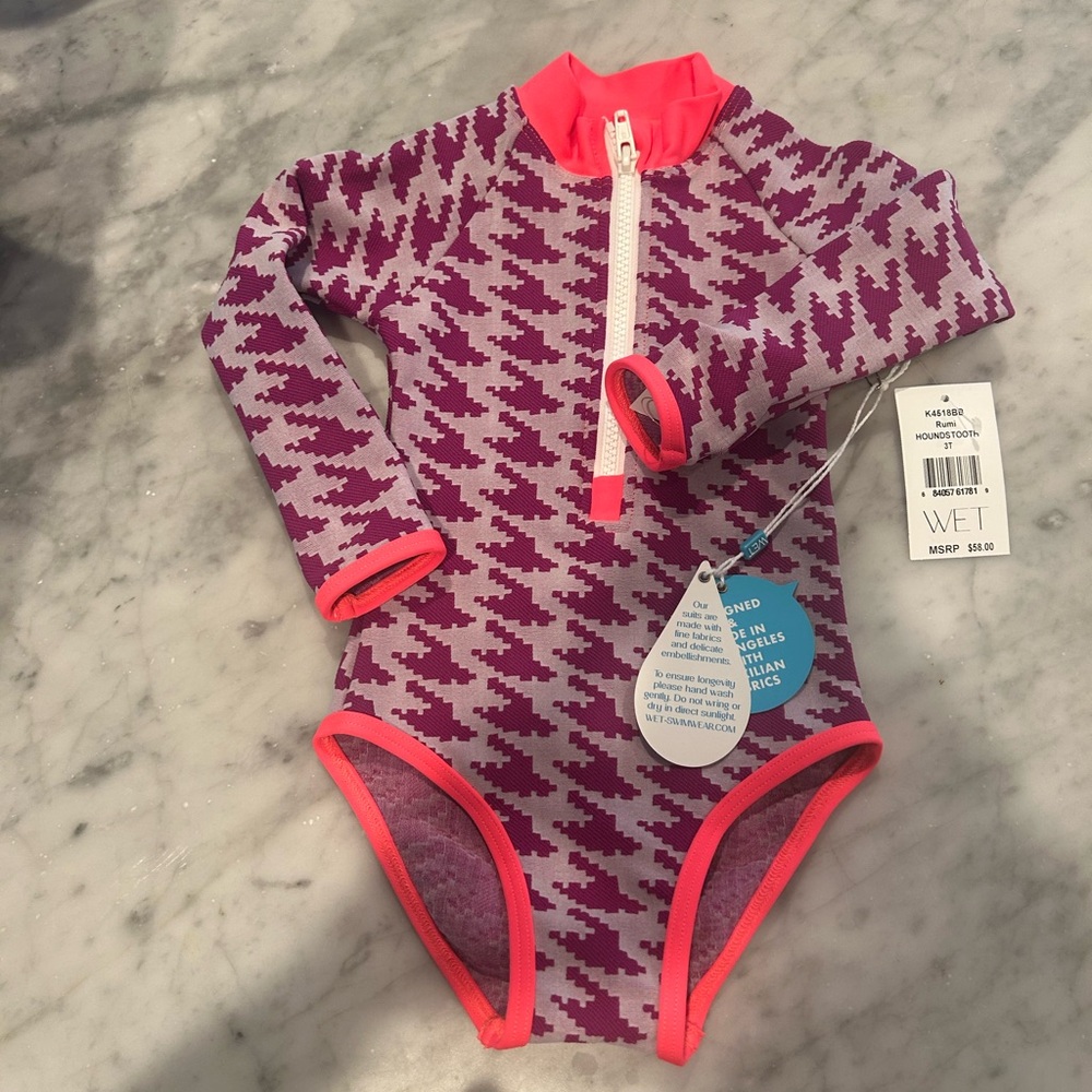 WET Swimwear Girls One Piece Sizes 3T and 5T